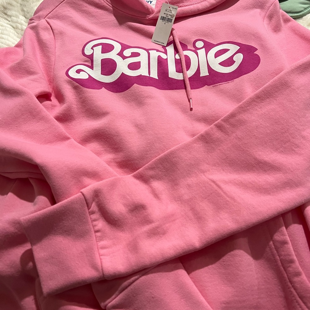 New old navy Barbie hoodie sweatshirt size small